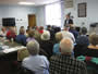 Discussing the crime novel at the Cannon Falls Citizen Law Enforcement Partnership